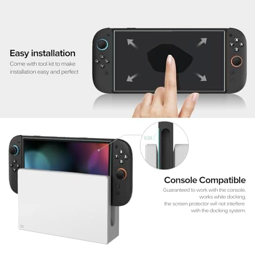 ivoler Pack de 4 Verre Trempé Compatible avec Nintendo Switch 2 Model 2025, avec Kit Installation Offert, Film de Protection d’écran - 9H Glass - Anti Rayures - Sans Bulles
