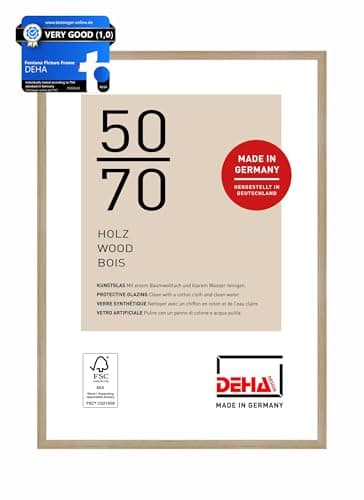 DEHA Design Cadre en bois Fontana, 50x70 cm, Chêne