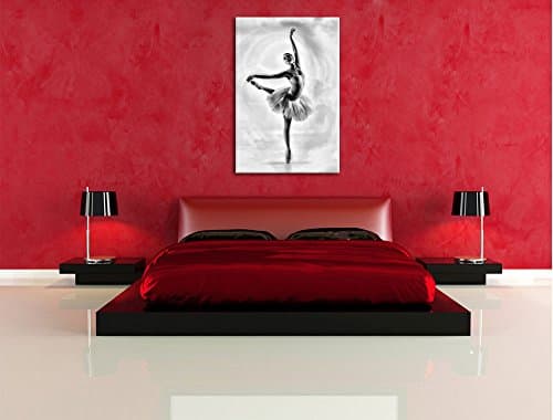 Pixxprint Ästhetische Ballerina ALS Leinwandbild/Größe: 60x40 cm/Wandbild/Kunstdruck/fertig bespannt