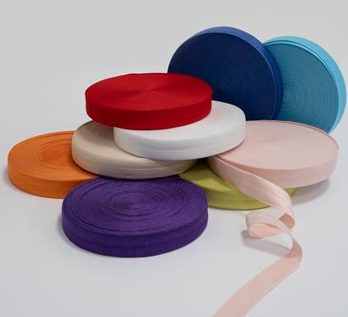 AERZETIX - C70266 - Rouleau d'élastique biais 18 m - largeur 20 mm - couleur bleu clair - en polyester et élasthanne - confection mercerie couture vêtements tissu artisanat