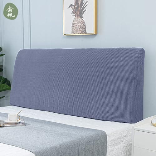 Yidaxing Housse de Tête de Lit, Extensible Housse de Protection pour Tête de Lit Élastique Lavable Velours Facile a Installer Couverture de Tête de Lit Simples Doubles 180-200cm,Gris Profond