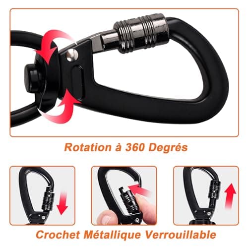 Longe pour Chien, 1,2M/ 1,5M/ 2M/ 3M/ 5M/ 10M/ 20M/ 30M Laisse de Dressage pour Chien, Long Laisse avec Poignée Rembourrée pour Petits, Moyens et Grands Chiens