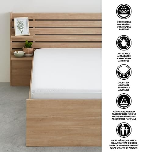 Degrees home - Salvacolchon - Housse de Matelas 180x190/200 cm - Protège Matelas 180X190/200 cm - 100% imperméable - Ajustable et Anti-acariens - Lit 180x190/200 cm