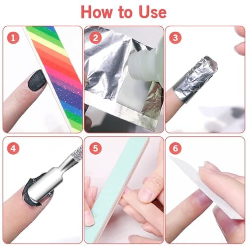 Sularpek 200 Pcs Papillotes en Aluminium Vernis à Ongles Enlever, Feuille d'aluminium Dissolvant, Papillotes Ongles d'aluminium pour Retirer Vernis à Ongles avec 1 Pièce pour Poussoir à Cuticules