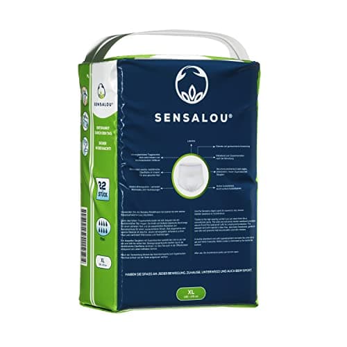 Sensalou Culotte Incontinence Adulte Homme/Femme - Pull-Ups Protection Maximale Contre les Fuites des Vessies Faibles - 22 pièces - Blanc, Taille XL