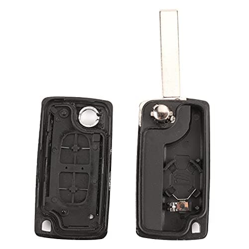OGGIPRO 2 Boutons Coque Clé Compatible CE0536 clé à Rabat Pliable pour Peugeot 207 307 308 407 408 3008 5008 Citroen C2 C3 C4 C5 C6 C8 (2 Boutons, CE0536)
