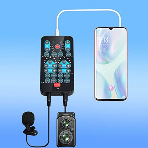 Changeur de Voix Portable, Carte Son Portable Mini Dispositif de Changement de Voix avec 8 Effets Sonores Fixes, Mini Dispositif de Changement de Voix Ghostface Changeur de Voix