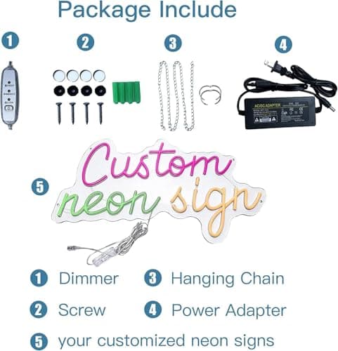 SIGNCLUBS Enseignes Lumineuses au Néon Led Personnalisé Pour Mur Décor Fête D'anniversaire De La Mariage Chambre À Coucher Bar Neon Personnalisable Custom Neon Sign