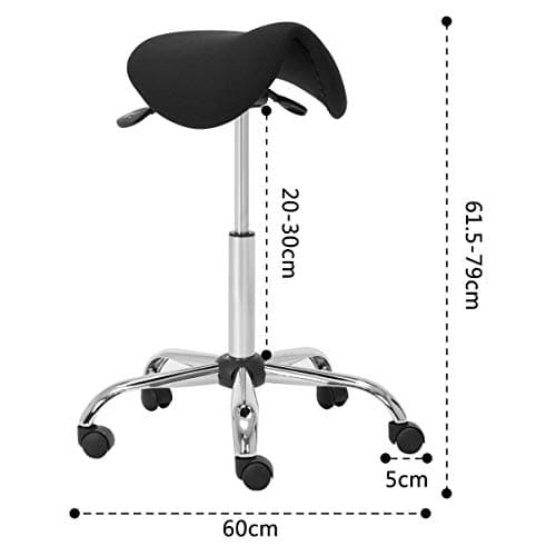 AMOIU Tabouret Reglable Ergonomique Tabouret de Bureau à roulettes Tabouret Assis Debout Hauteur réglable