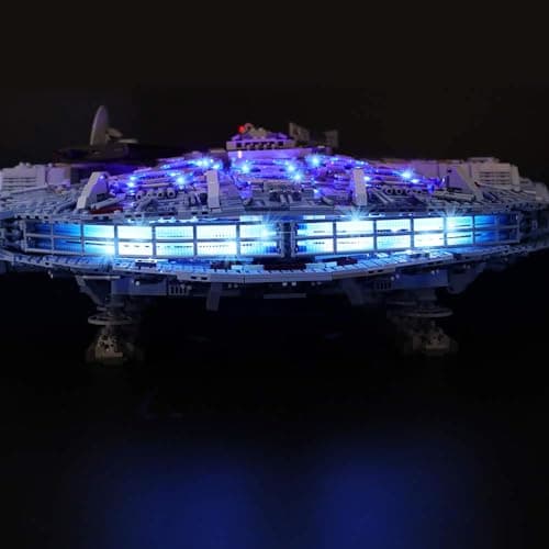 BRIKSMAX Kit de LED pour Lego Star Wars Millenium Falcon, Compatible avec la Maquette Lego 75192, La Maquette de Construction n'est Pas Incluse