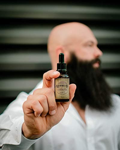 Huile de barbe HAVANNA à l'huile d'argan (30 ml) pour une barbe douce au parfum des Caraïbes, 100% naturelle et végétalienne de Wildwuchs Bartpflege - Cadeau pour hommes barbus