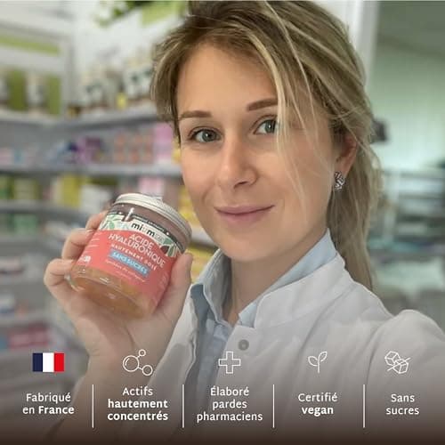 Mium Lab - Acide Hyaluronique Vit C - Anti-Âge Anti-Rides Collagène Hautement Dosé et Absorbé - Peau Articulations Cheveux - Hydratation profonde Élasticité de la Peau - 21 jours - Fabriqué en France