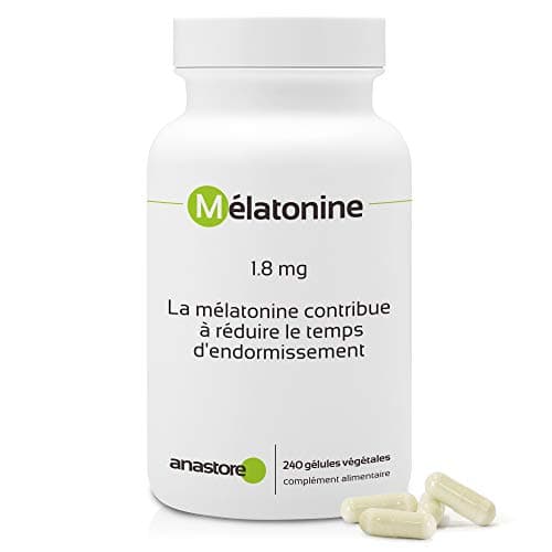MÉLATONINE * 1.8 mg / 120 doses * Sommeil * (1 dose = 2 gélules) * pour réduire le temps d’endormissement.