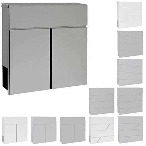 Moderne De Boîte Aux Lettres Murale En Acier Inoxydable 18 Modèles V2Aox, Farbe:Edelstahl 4 (MB05)