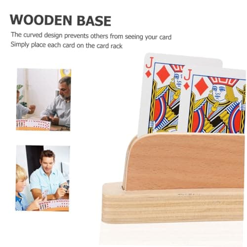 WHAMVOX Bases De Cartes De Base De Cartes De Carte De Jouer Aux Cartes Support De Carte Étui à Cartes De Poker Porte- Étui Porte-Cartes à Jouer Bac à Cartes Jeux en Bois