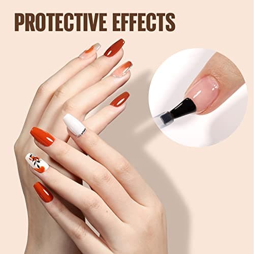 TOMICCA Vernis Semi Permanent, Base et Top Coat Vernis Gel UV Semi Permanent 2 * 8ML No Wipe Top Coat et Base Coat pour studio de manucure DIY Home