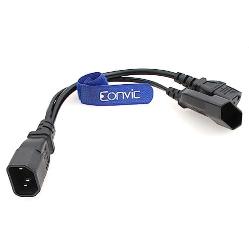 Eonvic IEC320 C14 vers C13 femelle standard européenne femelle convertisseur câble adaptateur répartiteur câble 30 cm