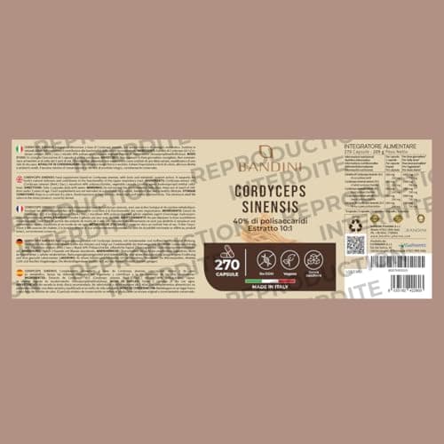 Bandini® Cordyceps Sinensis 6.500mg - 270 Gélules - Extrait de champignon vital CS-4 (10:1) - Énergie & Performance Sportive - 40% de Polysaccharides Bioactifs - Sans Additifs, Vegan - Pour 3 mois
