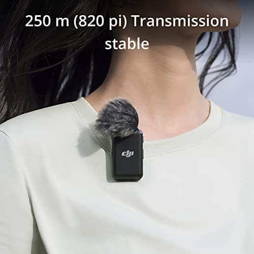 DJI Mic (2 TX + 1 RX + Boîtier recharge) - Compact et Portable micros Lavalier sans Fil à Enregistrement à Double Canal, Transmission à 250 mètres, 15 heures, Système pour Smartphones, caméras