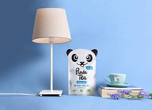 Panda Tea Infusion Sleep Well | Infusion Zen Tisane Sommeil Rooibos | | Parfait pour la détox estivale et rester hydraté | Ingrédients biologique | 28 Sachets Coton Mousseline Bio | Nuit tranquille
