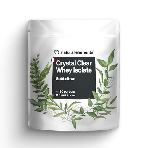 Crystal Clear Whey Isolate 900g – goût citron – poudre de protéine – boisson protéinée rafraîchissante – produit et contrôlé en laboratoire en Allemagne