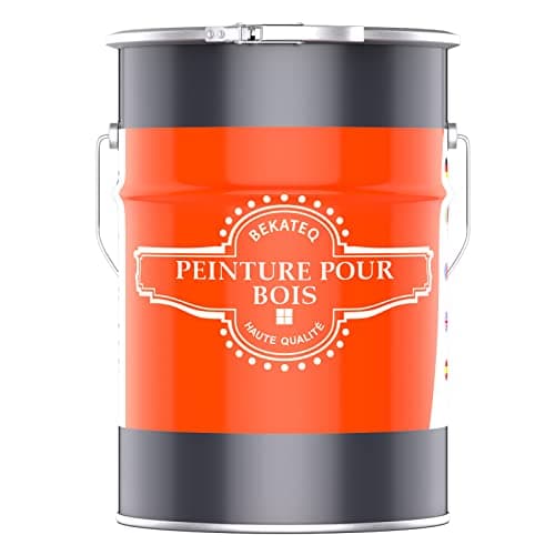 BEKATEQ Peinture protection bois BE-420 Blanc 10l I Peinture pour bois intérieur & extérieur à base d'eau I Vernis pour parquets, portes, escaliers, clôtures I Protection contre les intempéries