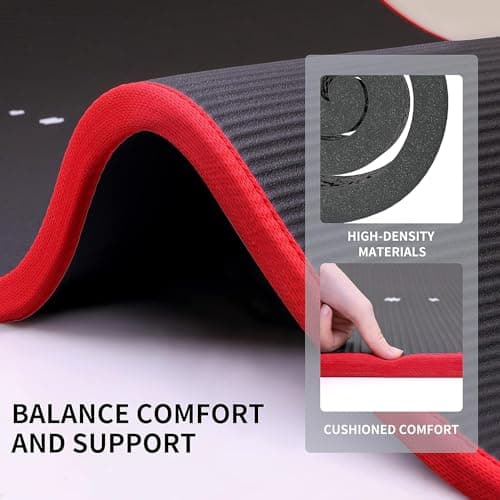 PROIRON Tapis de Yoga Epais 10MM, Antidérapant Tapis d'exercice Fitness, Tapis de Gymnastique pour Yoga Pilates Gym Exercices Sport Camping Voyage, en Mousse NBR/respecte la Peau, Noir