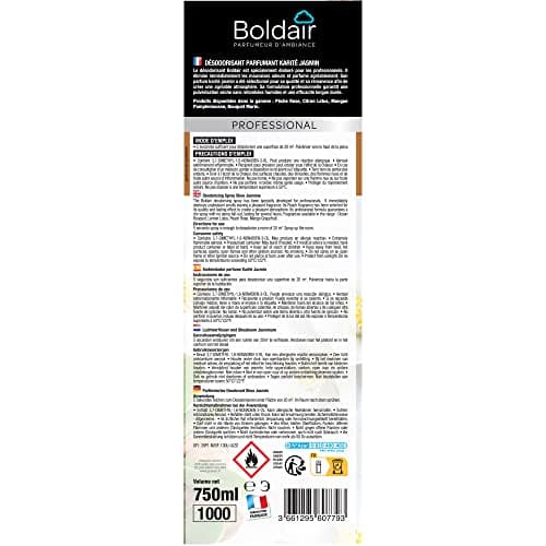 BOLDAIR - Aérosol parfumant Karité jasmin - Elimine les mauvaises odeurs - Parfume agréablement - Forte rémanence - Pulvérisation sèche - 750 ml - Fabrication française