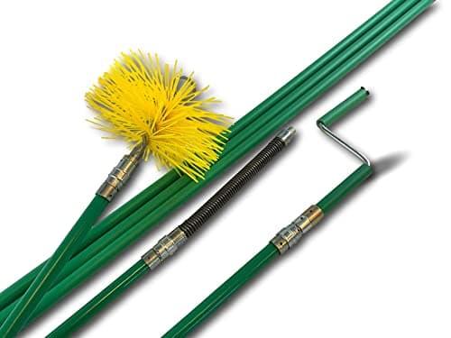 Kit ramonage rotatif court| kiblok | Hérisson nylon autobloquant Ø 150 mm | 6 cannes autobloquantes | 5*1,4 m + 1*1 m | Ressort de départ et manivelle autobloquante| Conduit gainé | Kibros KIB15NCO
