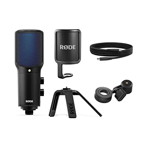 RØDE NT-USB+ Microphone USB professionnel pour l'enregistrement d'un audio exceptionnel directement sur un ordinateur ou un appareil mobile