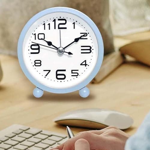 Mimoqk Réveil, réveils pour Chambres | Horloge de Bureau,Petit réveil à Gros Chiffres à Piles sans Alarme de tic-tac Conception Simple pour Enfant Adulte