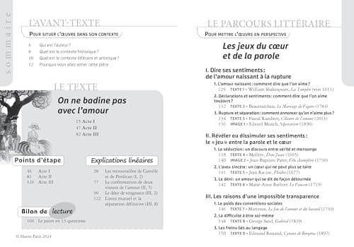 On ne badine pas avec l'amour (oeuvre au programme du Bac de français 2025, 1re générale & techno): suivi du parcours « Les jeux du coeur et de la parole »
