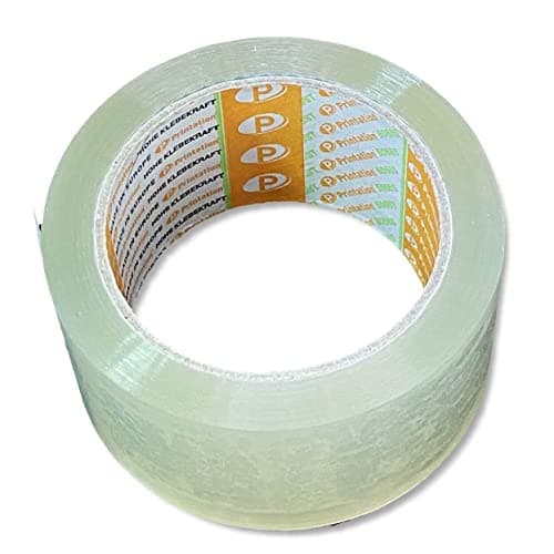 Printation 36x Set 50mm ruban d'emballage transparent - ruban adhésif pour colis et paquets, résistant à la déchirure et peu bruyant - 36 rouleaux de ruban adhésif de 66m chacun - silencieux (36)