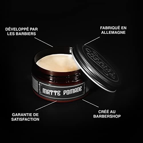 Charlemagne Pomade - Cire Cheveux Homme - Fixation forte - parfum agréable - Finition matte - Cire/Crème coiffante pour homme - 100ML - Qualité de barbier - Made in GER