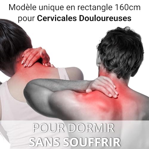 Traversin 160 cm à Mémoire de Forme Premium Extra Ferme pour Dormir sur Le côté (Apnée du Sommeil, Prothèse, Grossesse, Douleurs Lombaires) Pelochon Très Ferme Dur Lit Adulte XXL/Double/Simple/Canapé