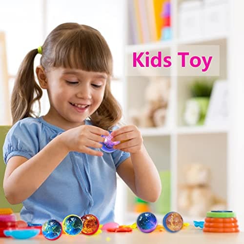 Jatidne 24 Pièce Balle Rebondissantes Enfant Espace Cadeau Anniversaire Enfants Invites 30mm Diamètre Decoration Pinata Anniversairee