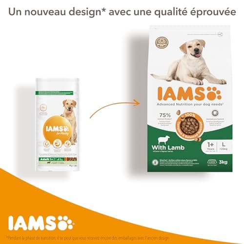 Iams Vitality - Croquettes pour Chiens Adultes Grande Race - Favorise Santé et Vitalité