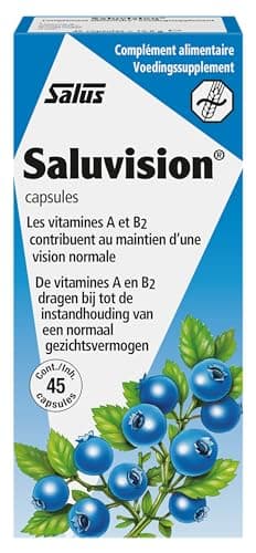 Salus Saluvision® - Capsules à l'extrait de Myrtilles, Vitamines A et B2 - Maintien d'une Bonne Vision - 45 Capsules