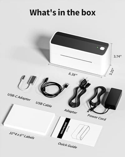 Phomemo Imprimante d'étiquettes Bluetooth 4 x 6 - Imprimante Thermique DHL - Étiquettes d'expédition - Imprimante pour Colis d'expédition - Compatible avec Ebay, Amazon, Etsy, Ups, Wish, Shopify