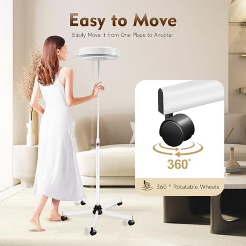 Lampe loupe en verre avec pied - Lampe loupe LED - Bras pivotant - Avec éclairage - 5 dioptries