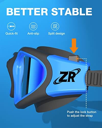 ZIONOR G1 Polarisées Mirror Lunettes de Natation pour Unisex Adulte Homme Femme, Anti Buée, 100% Anti UV Lunettes de Plongée