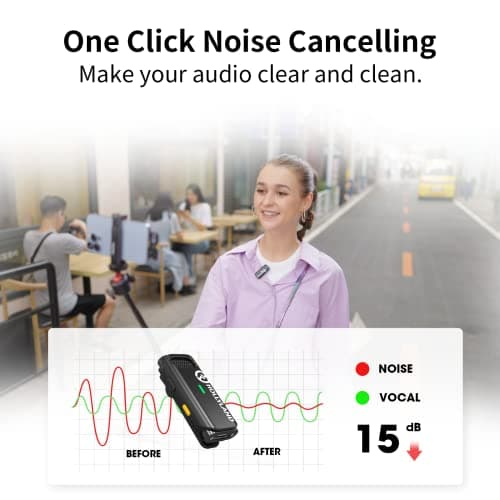 Hollyland Lark C1 Micro Cravate sans Fil pour Android USB-C Plug&Play Suppression du Bruit Playback avec RX Branché Autonomie Ultra-Longue 32h Audio Hi-FI Lavalier Super Léger et Portable