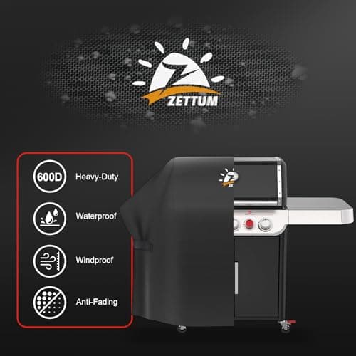 Zettum Housse de barbecue 147 cm - 7130 - Housse de barbecue Exterieur pour Weber Genesis II Series, Bâche de Protection imperméable, Housse pour Weber Genesis E-330, E-310, S-310, S-330, S-335, S-340