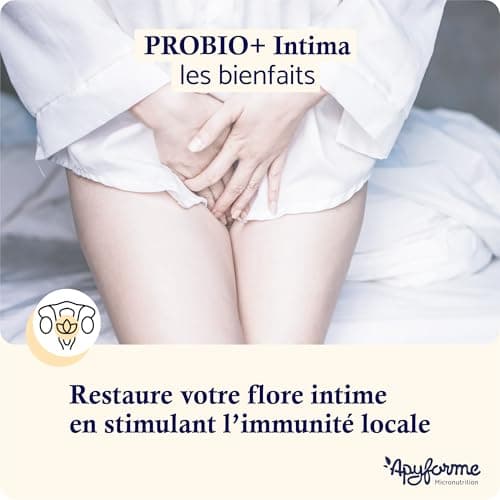 Probio+ Intima - Probiotique Flore Intime - Jusqu'à 40 Milliards UFC/Jour - 4 Souches Lactobacillus Reuteri, Rhamnosus Crispatus et Acidophilus - 100% FRANÇAIS