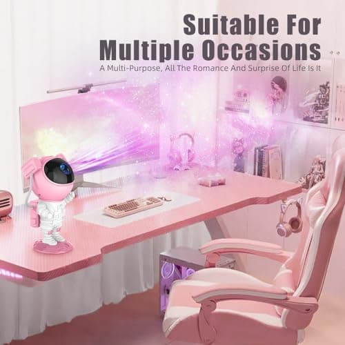 AceGamer Astronaute Projecteur Galaxie,Projecteur ciel etoile avec minuteur et télécommande et Angle Réglable,Astronaute Projecteur avec Nébuleuse et Étoile,Cadeaux Pour Enfants et Adultes