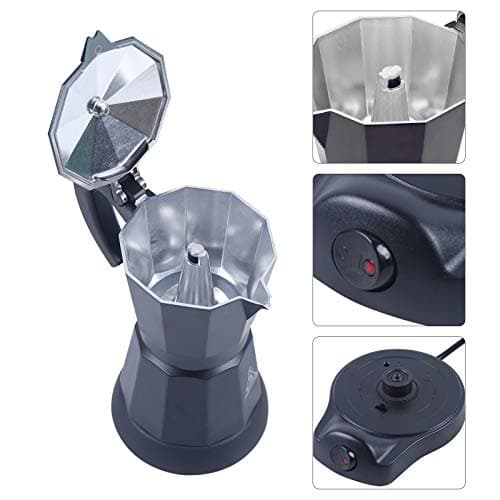 Futchoy Cafetière à moka électrique - Machine à café filtre turc - 300 ml - 480 W