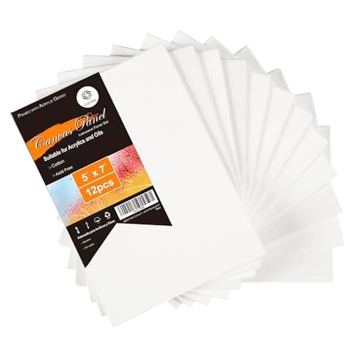 12.7cm x 17.7cm (5" x 7") CONDA Panneau de toile de 3 mm, paquet de 12