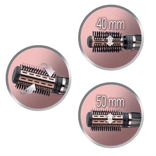 Remington Brosse Soufflante Rotative automatique [Soin kératine & huile d'amande] Keratin Protect (1000W, Céramique, Température variable, 3 accessoires: 2 brosses rondes 40 & 50mm + de Volume) AS8811