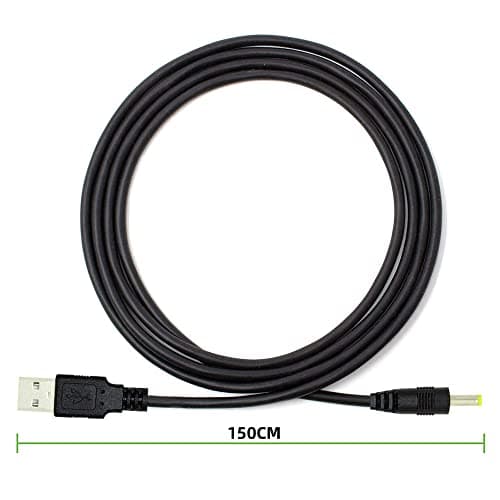 xiwai 2pcs/lot USB 2.0 Male Type-A to 5V DC 4.0x1.7mm DC Power Round Plug Cable 150cm 24AWG