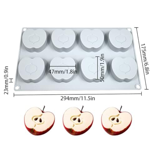 mostsom Moule à mousse en silicone 3D en forme de papillon pour dessert, pudding et chocolat, outils de décoration de gâteau de mariage (G_ Pomme)